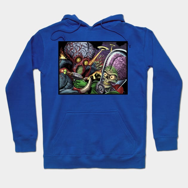 Mars Attacks This Island Earth Hoodie by Himmelworks